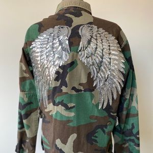 Angel Wings Vintage Military Camo